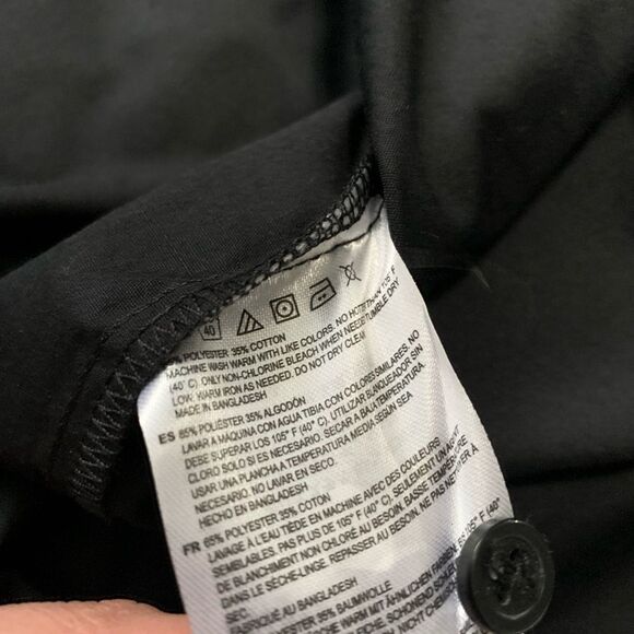 New Chef Works Black Short Sleeve Geometric Work Button Down Shirt Size 4XL Top - Picture 5 of 7